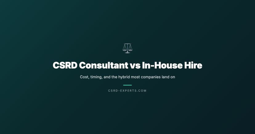 CSRD Consultant vs In-House Hire: Which Do You Actually Need?
