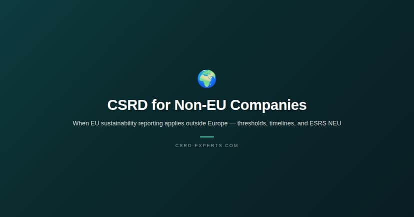 CSRD for Non-EU Companies: When Does EU Sustainability Reporting Apply Outside Europe?