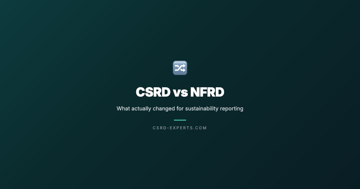 CSRD vs NFRD: What Actually Changed for Sustainability Reporting
